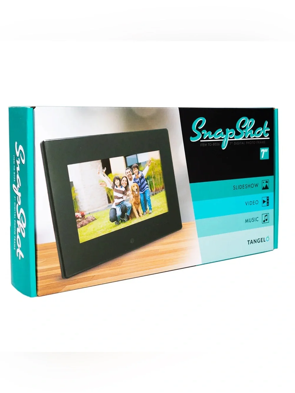 Tangelo Sleek Black 7” Digital Photo Frame